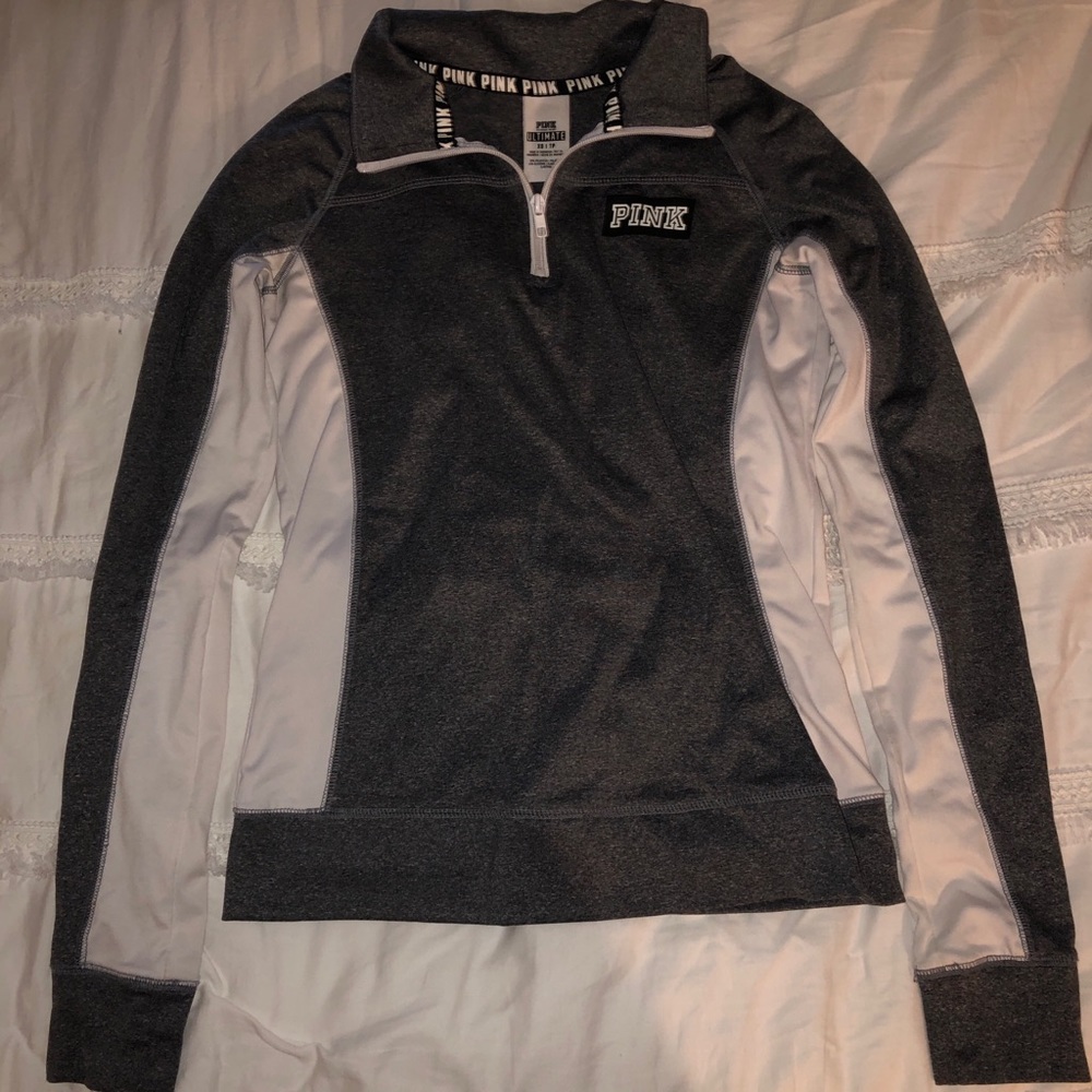 Victoria’s Secret Pink Grey Ultimate Quarter Zip